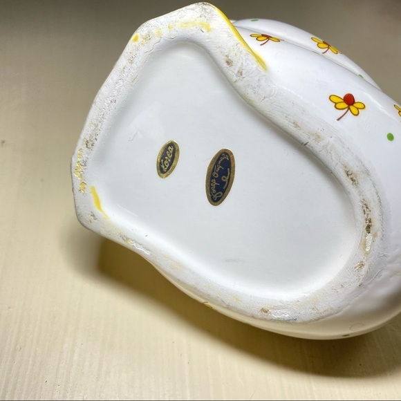 Vintage mother goose planter hat bow brown yellow - Picture 5 of 7